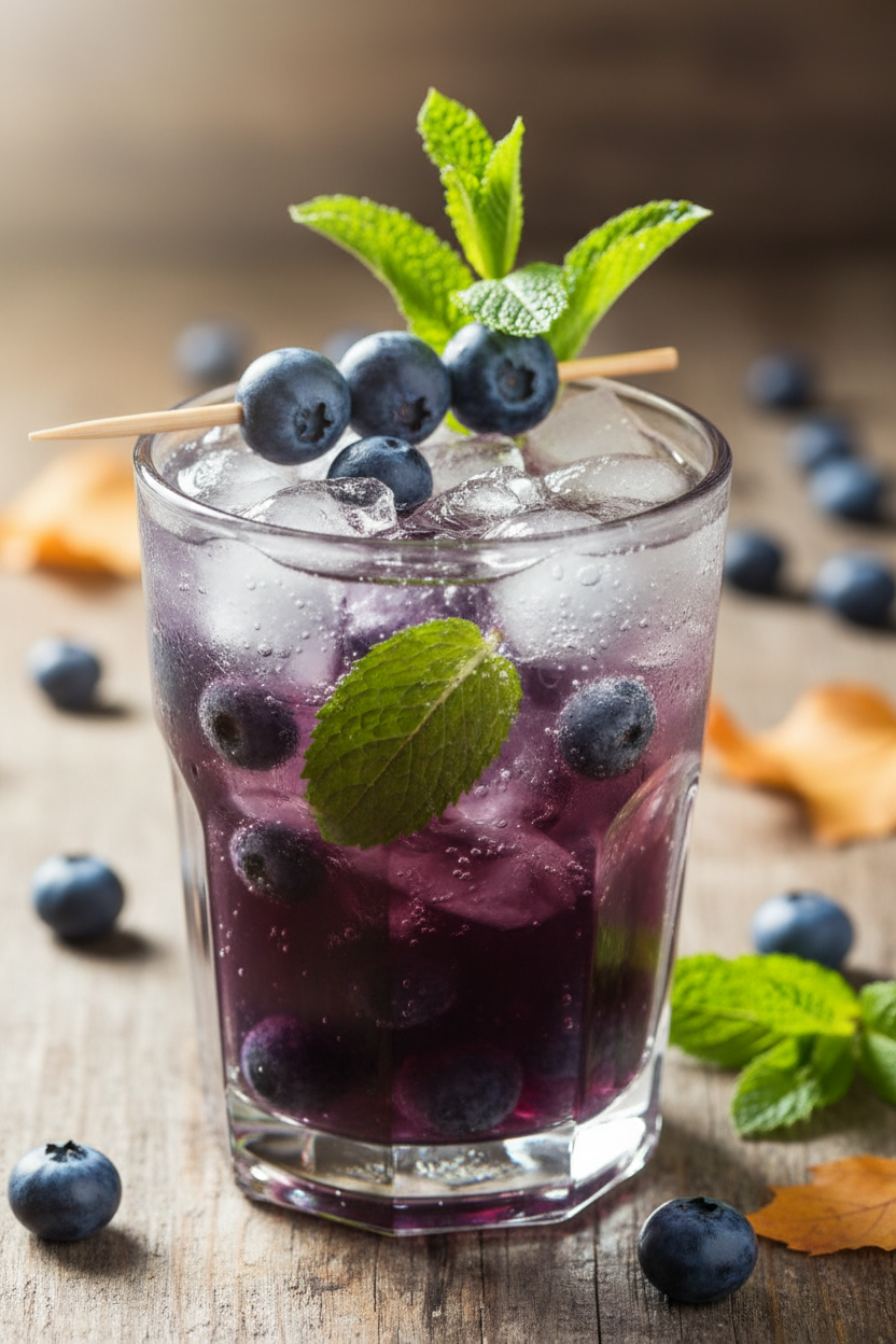Blueberry Harvest Smash Mocktail Recipe