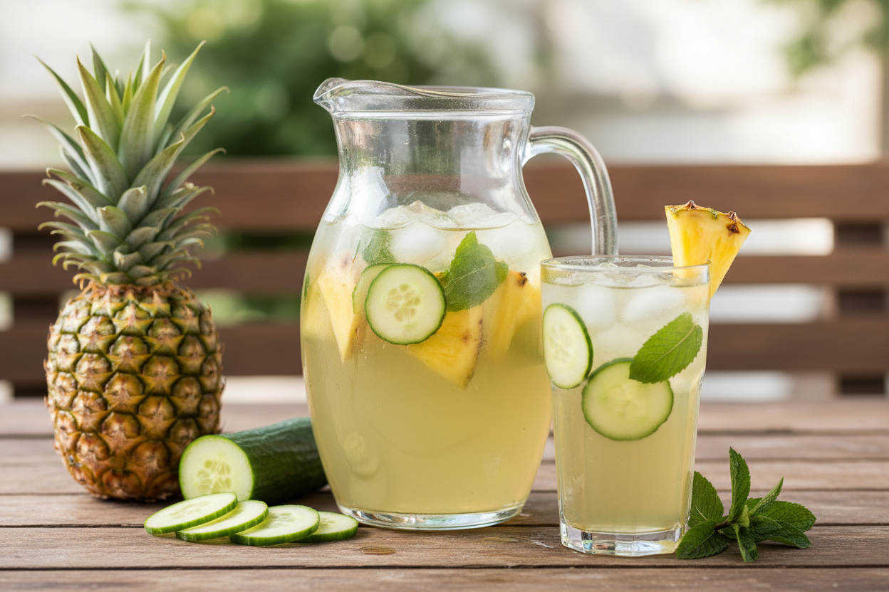 How to make Pineapple Cucumber Agua Fresca