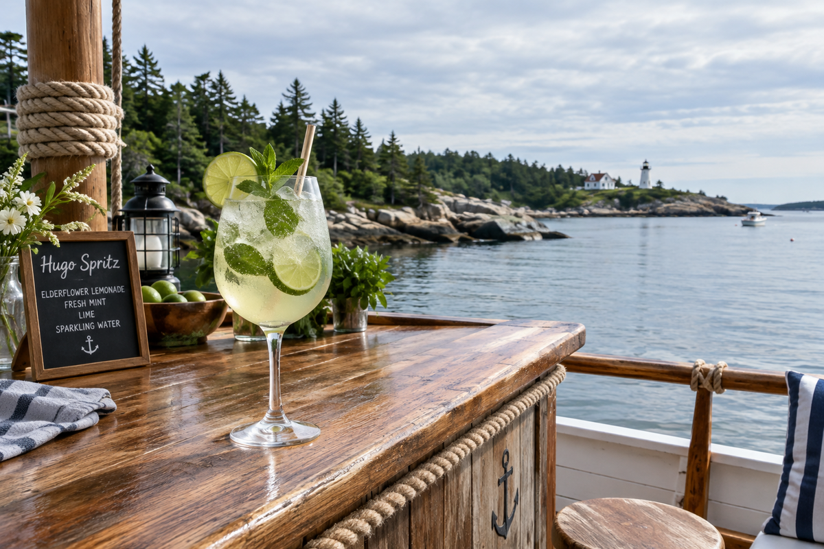 How to make a Hugo Spritz mocktail