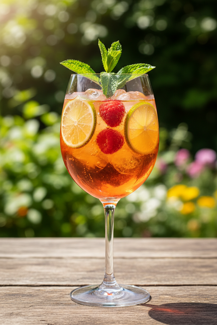 How to make a Raspberry Lime Aperol Spritz