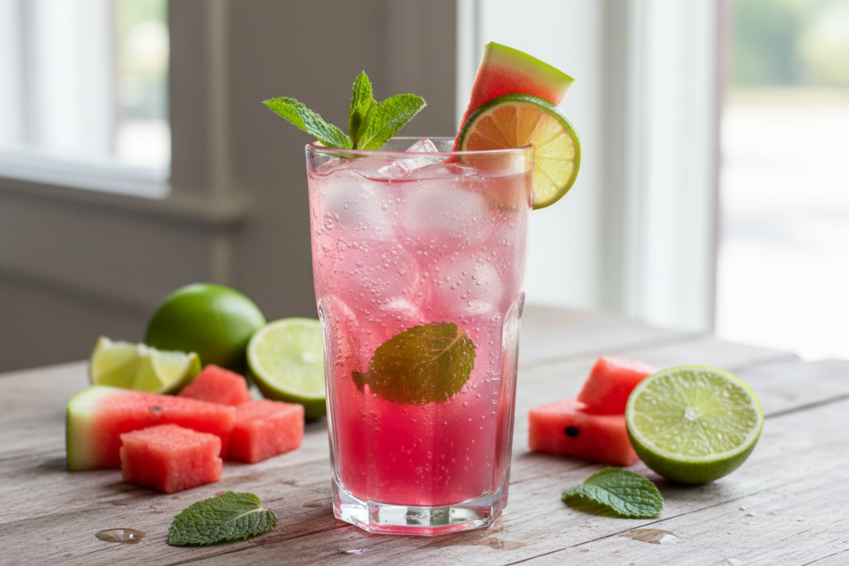 How to make Sparkling Watermelon Lime Agua Fresca
