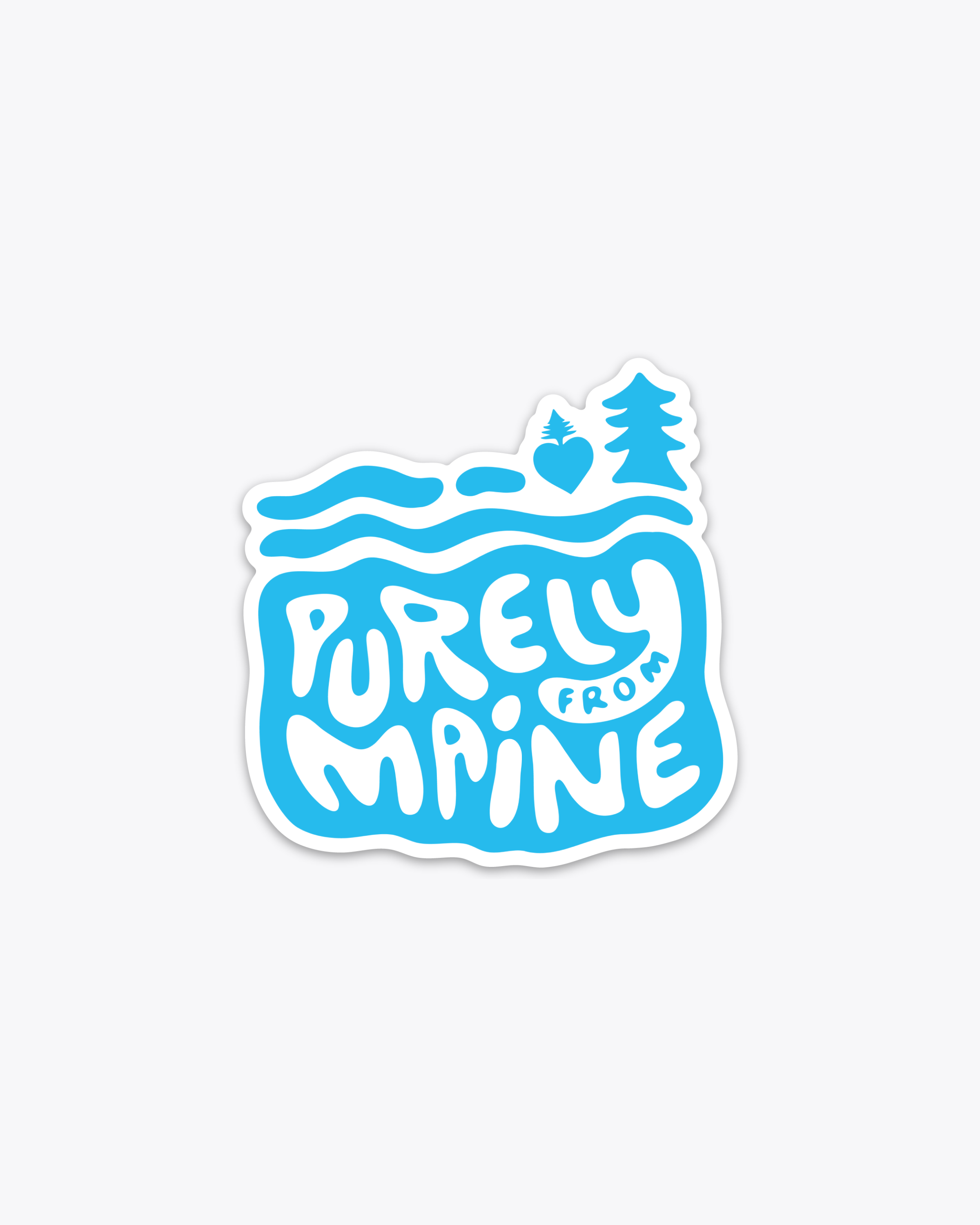 Purely From Maine 3" Sticker