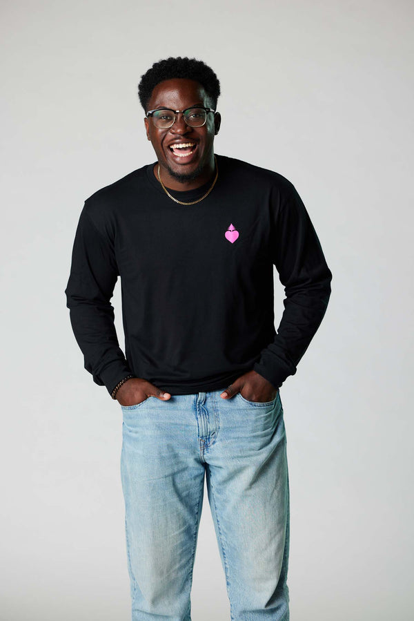 The OG mainelove long-sleeve tee (Black/Pink)