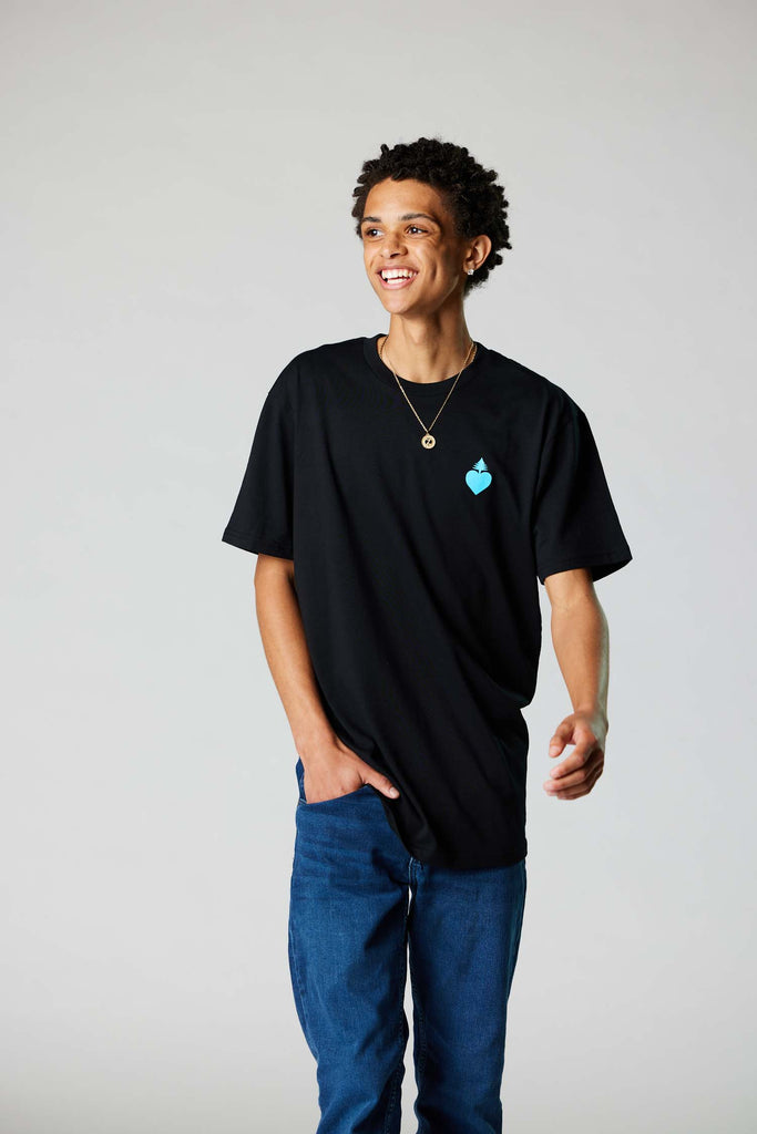 The OG mainelove tee (Black/Cyan)