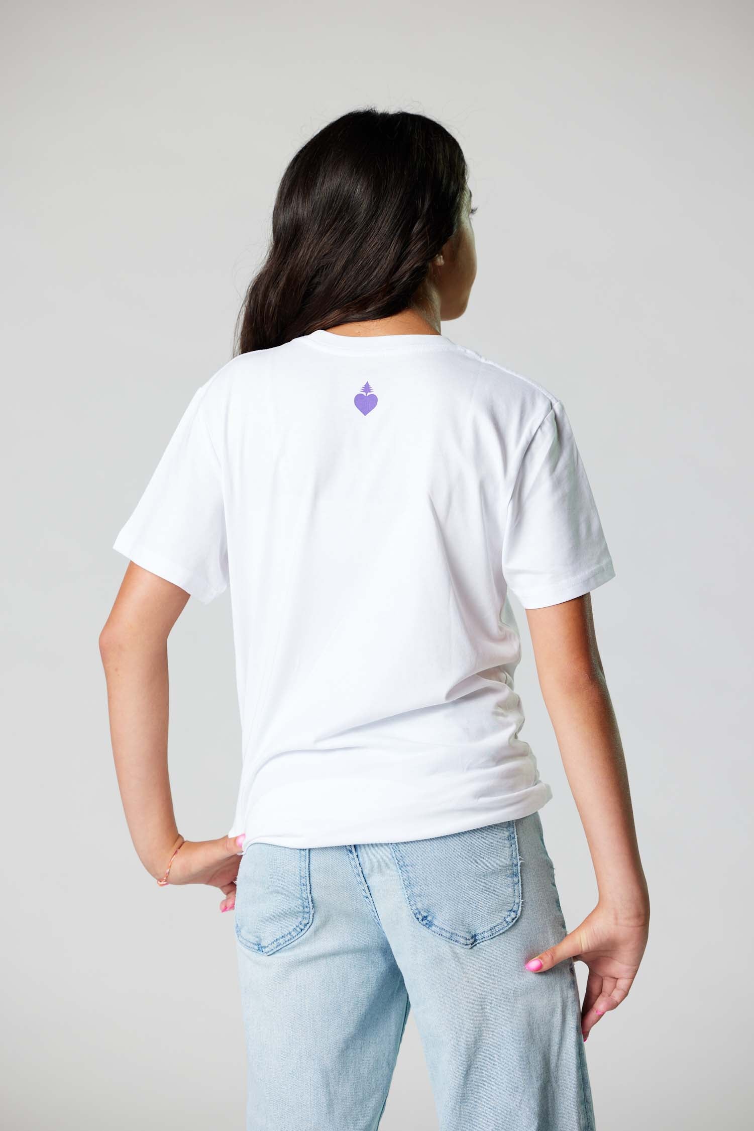 The OG mainelove tee with a twist (White/Purple)