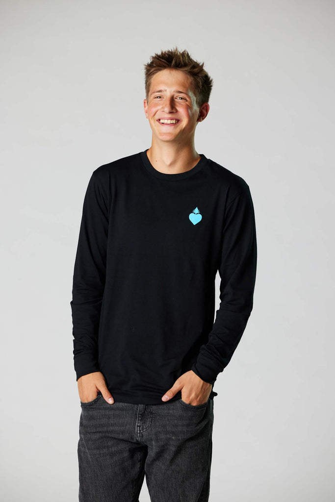 The OG mainelove long-sleeve tee (Black/Cyan)