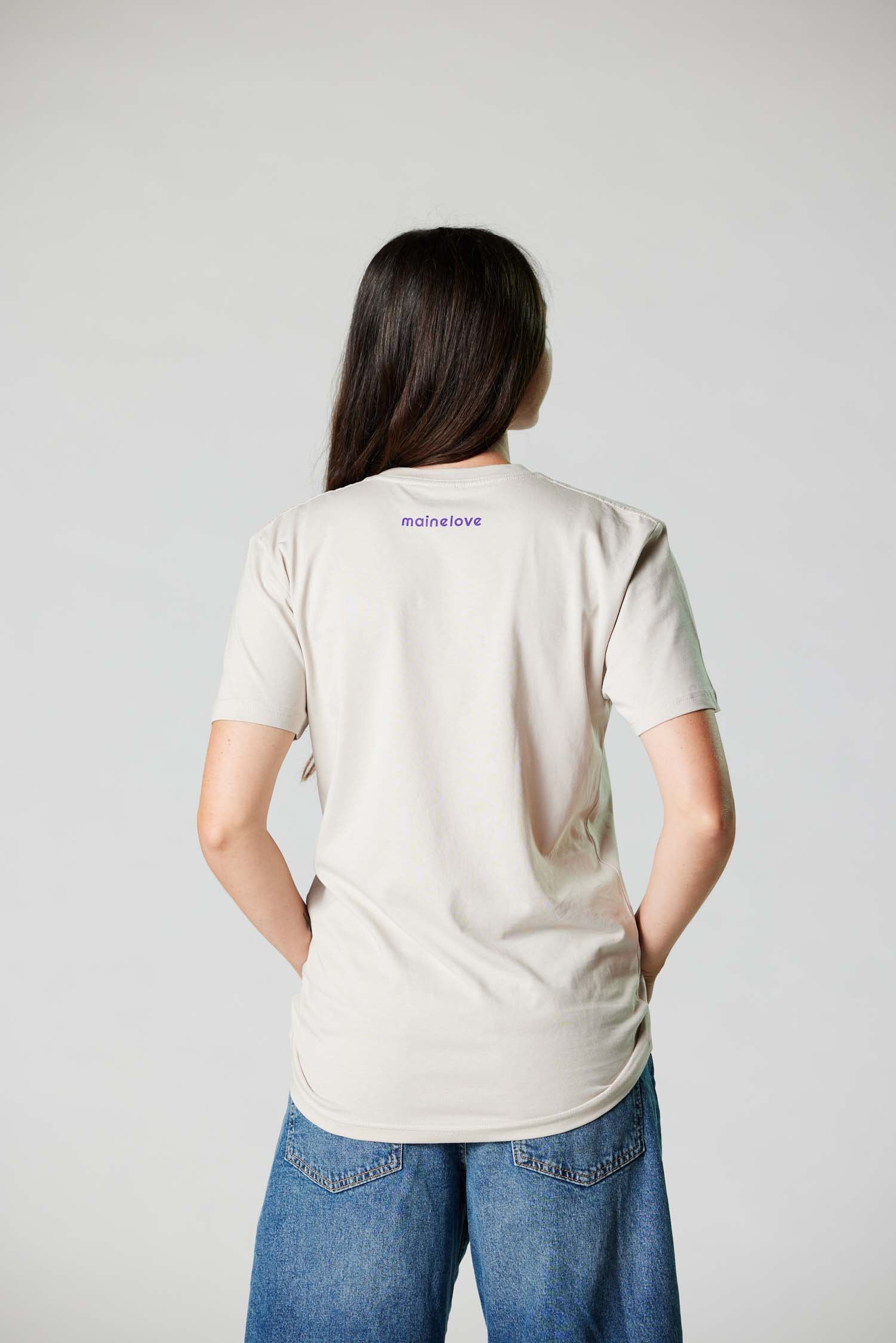 The OG mainelove tee (Bone/Purple)