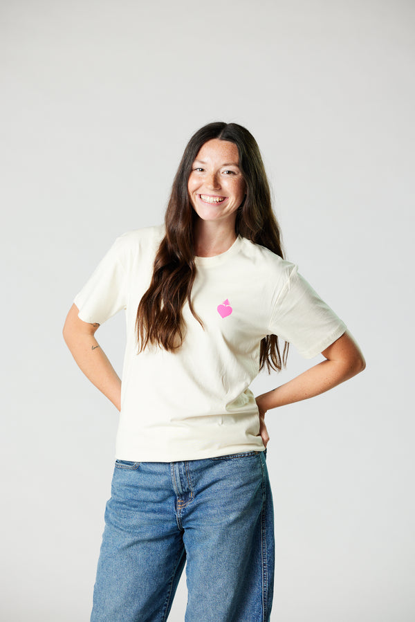 The OG mainelove tee (Ecru/Pink)