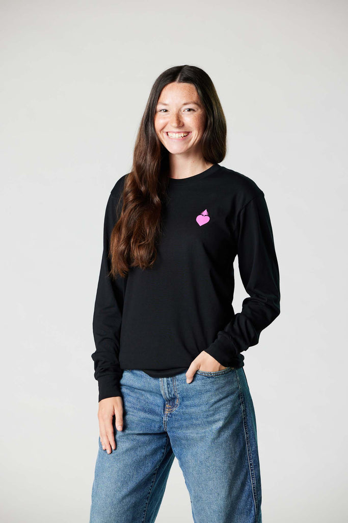 The OG mainelove long-sleeve tee (Black/Pink)