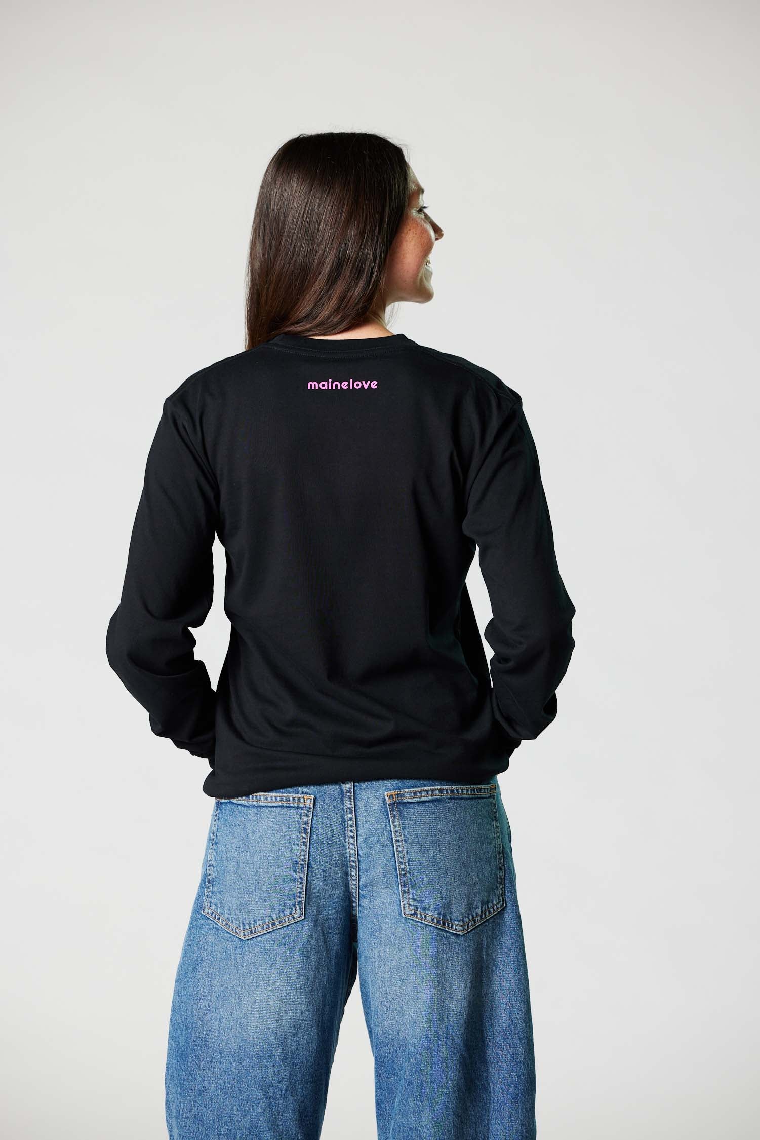 The OG mainelove long-sleeve tee (Black/Pink)