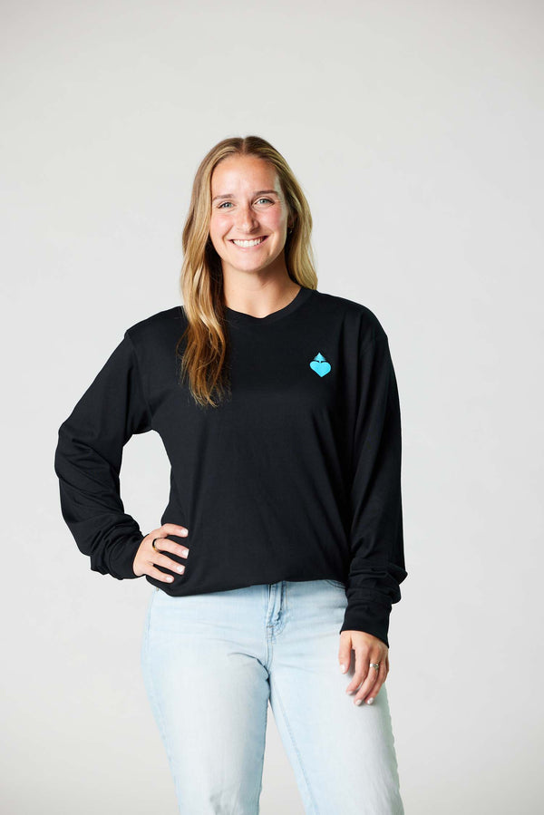 The OG mainelove long-sleeve tee (Black/Cyan)