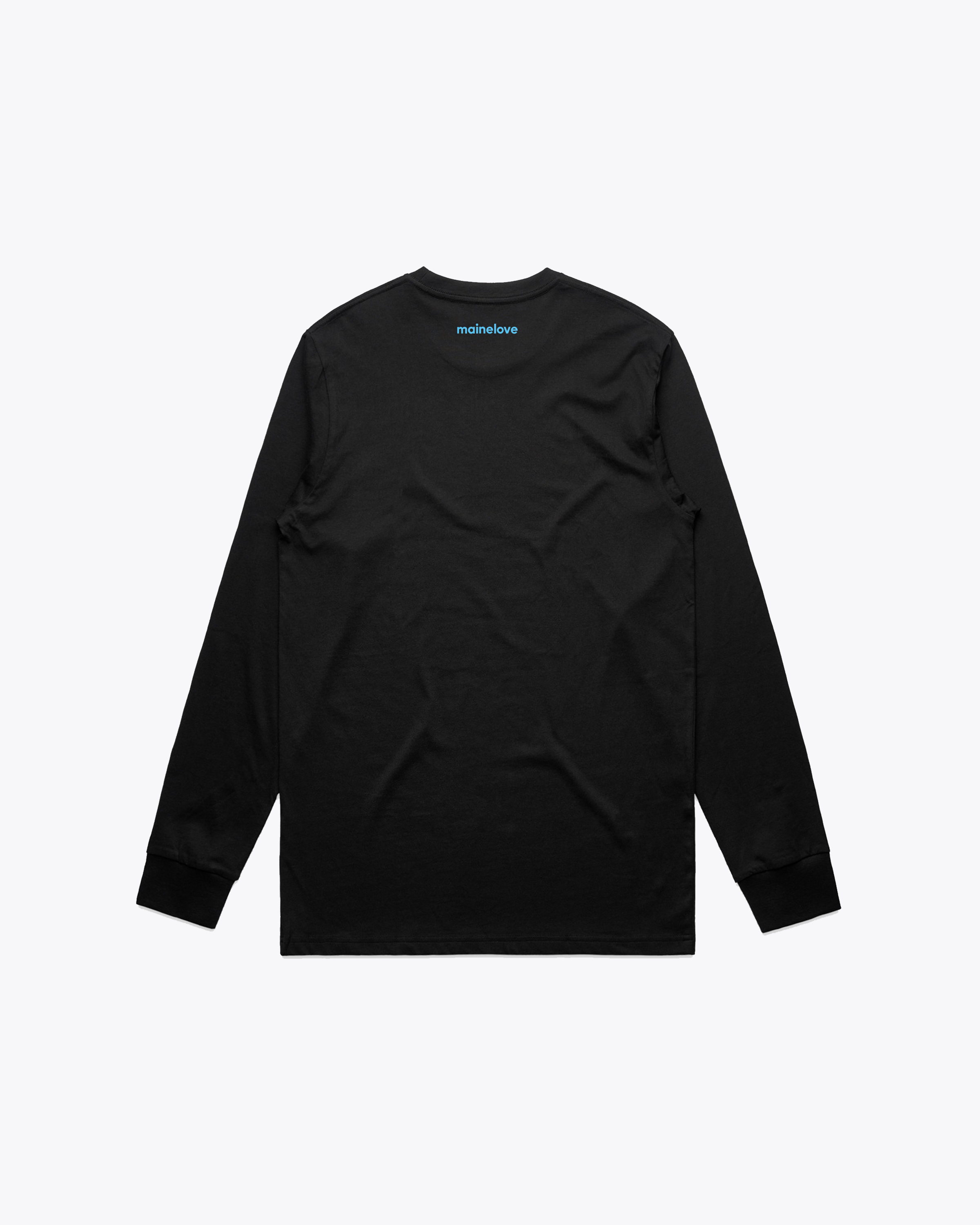 The OG mainelove long-sleeve tee (Black/Cyan)
