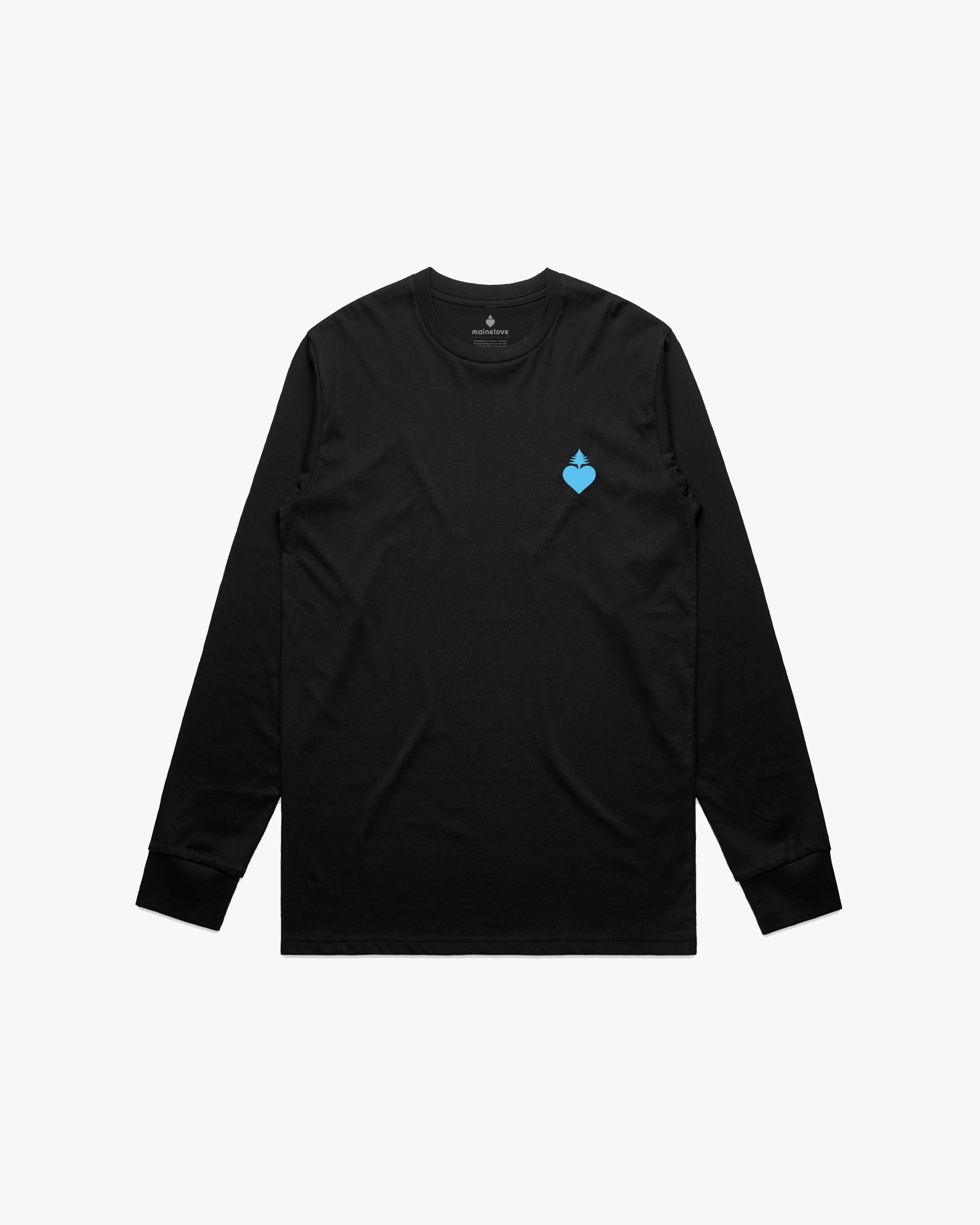 The OG mainelove long-sleeve tee (Black/Cyan)