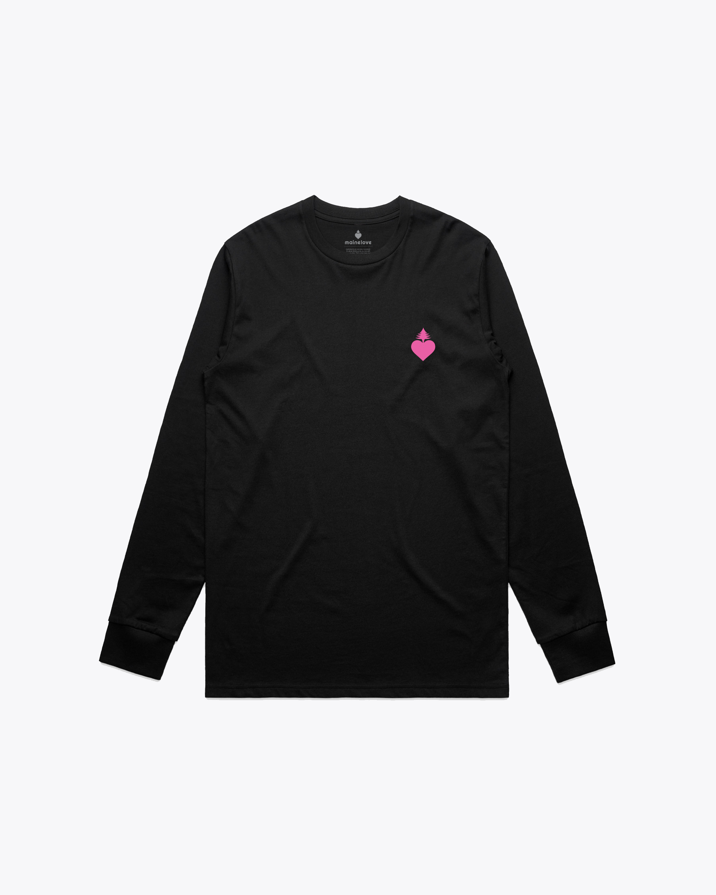 The OG mainelove long-sleeve tee (Black/Pink)
