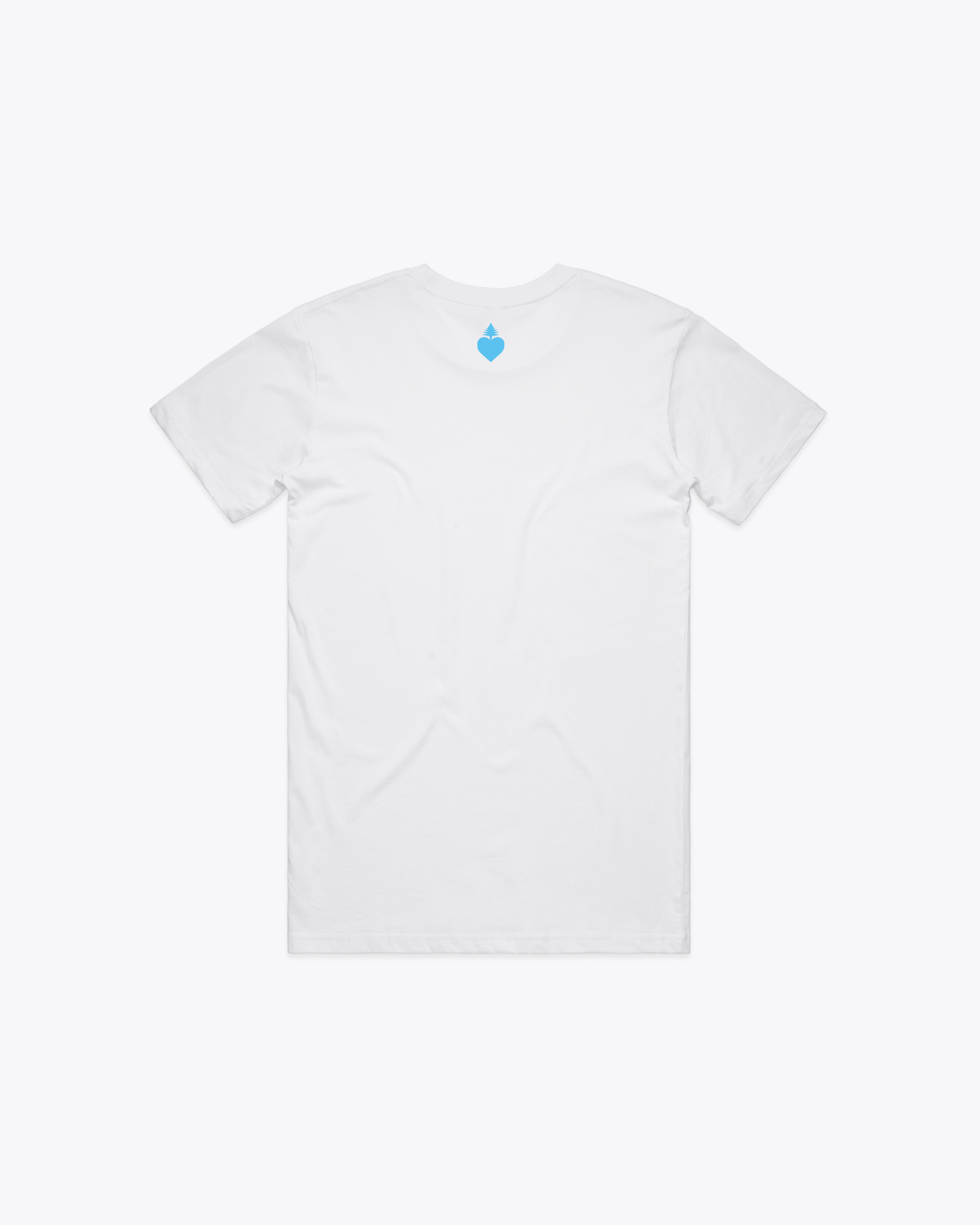The OG mainelove tee with a twist (White/Cyan)