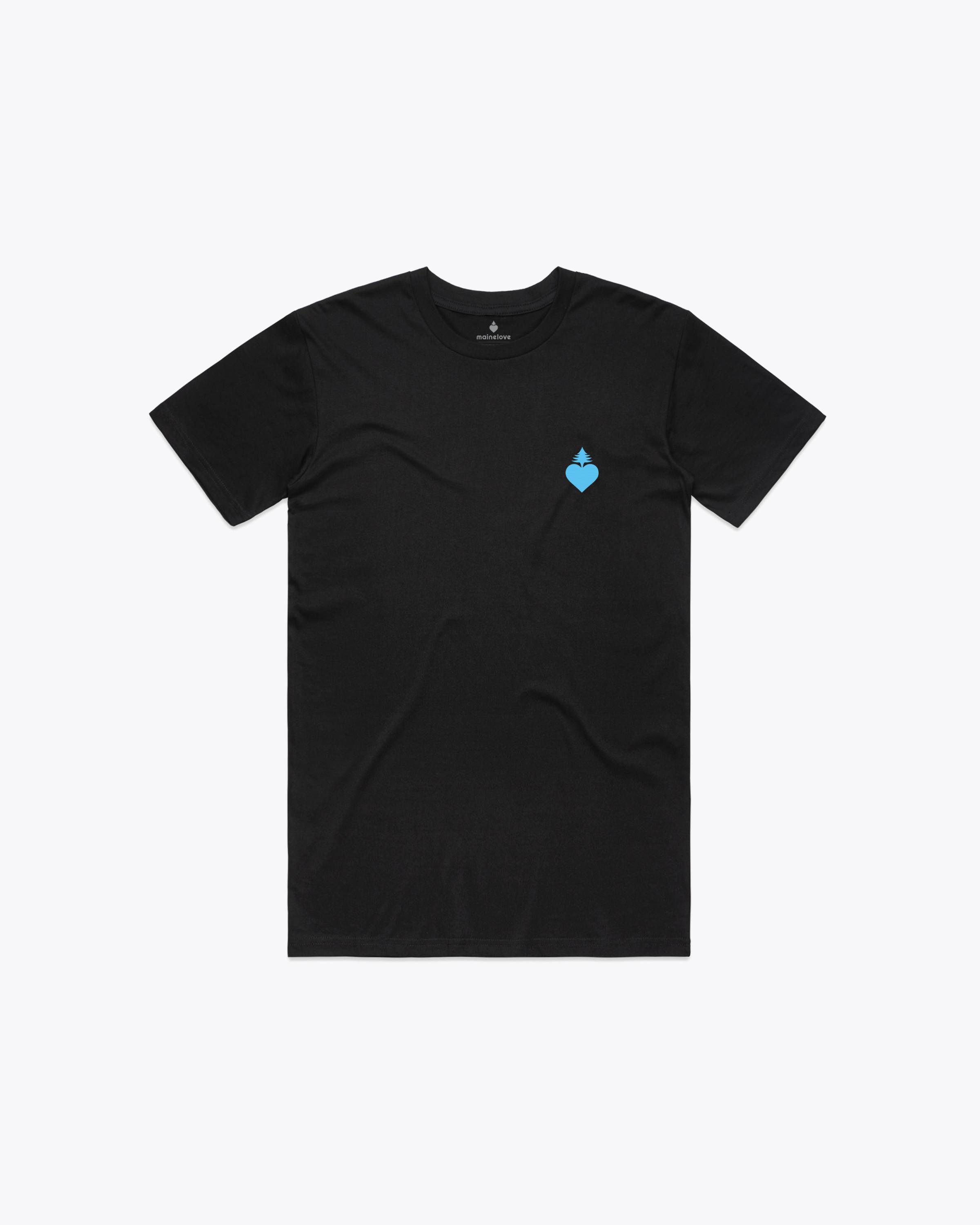 The OG mainelove tee (Black/Cyan)