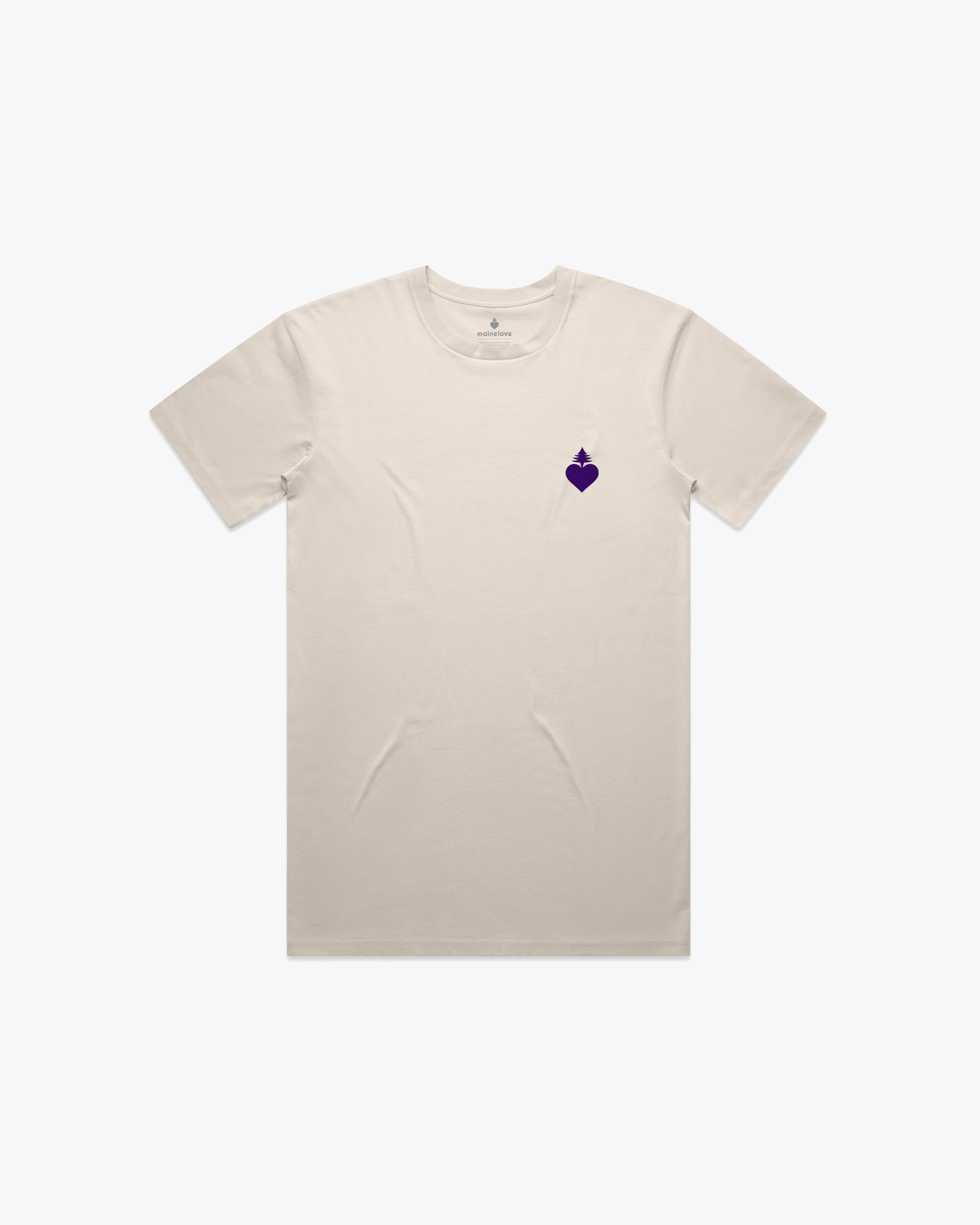 The OG mainelove tee (Bone/Purple)