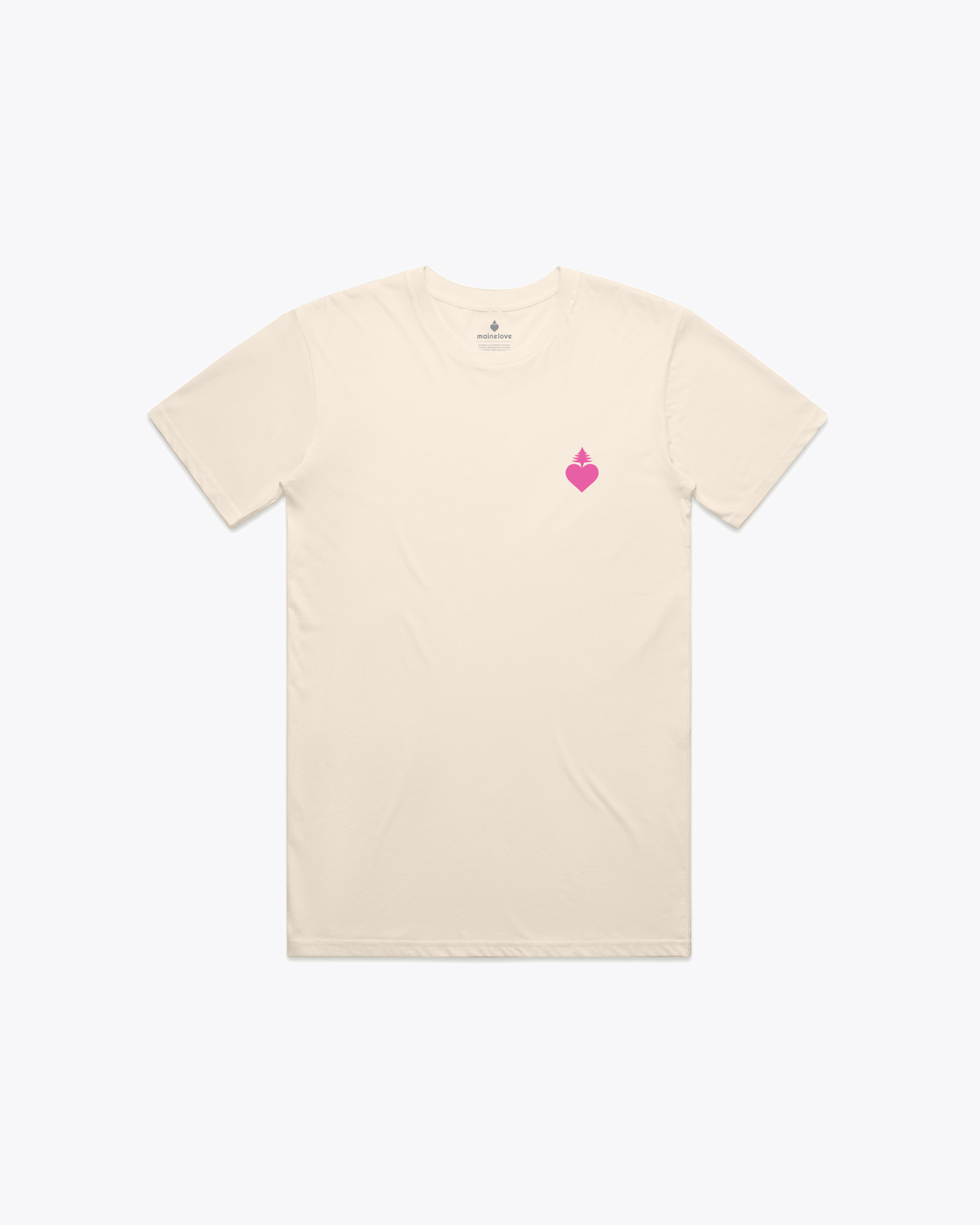 The OG mainelove tee (Ecru/Pink)