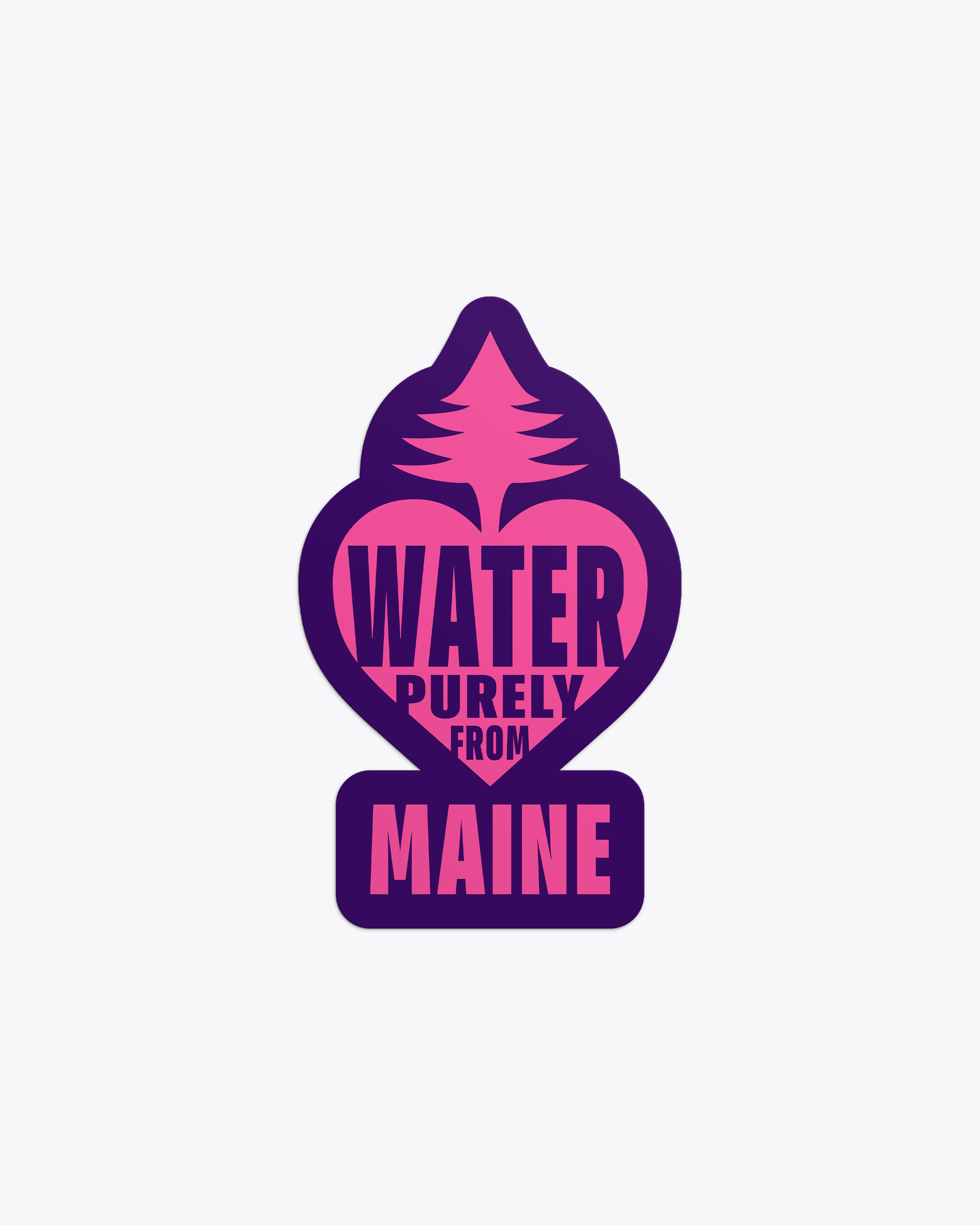 Water Purely From Maine Sticker