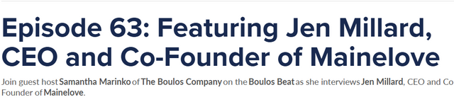Episode 63: Featuring Jen Millard, CEO and Co-Founder of Mainelove